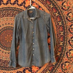 Eddie Bauer denim button-up.